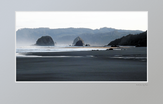 View north of Hug Point, with Lion Rock, Jockey Cap, Silver Point and Haystack